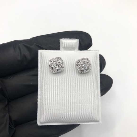 925 Sterling Silver 1.20CT MOISSANITE screw back Stud unisex Earrings - Picture 8 of 13